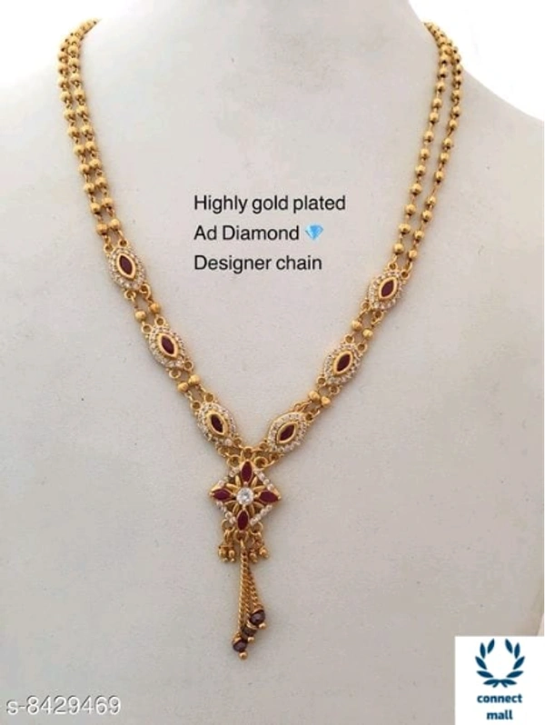 HIGHLY GOLD PLATED AD DIAMOND DESIGNER MANGALSUTRA